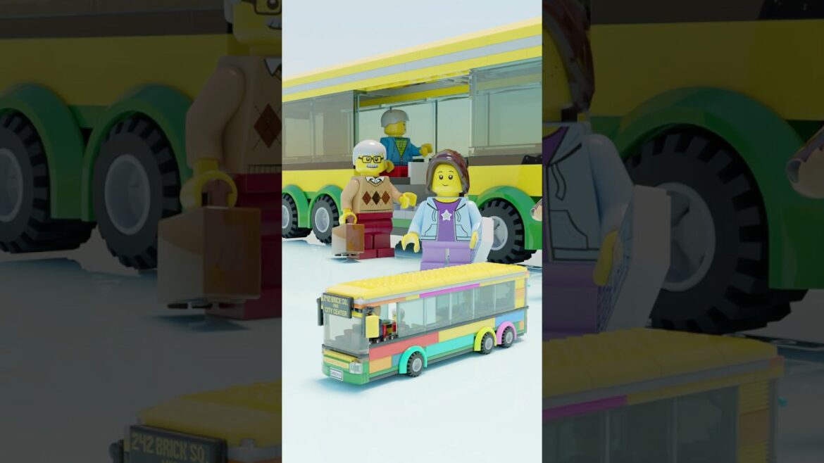 LEGO City Bus Builds Itself! 🧱✨ | Satisfying Loop Animation #lego