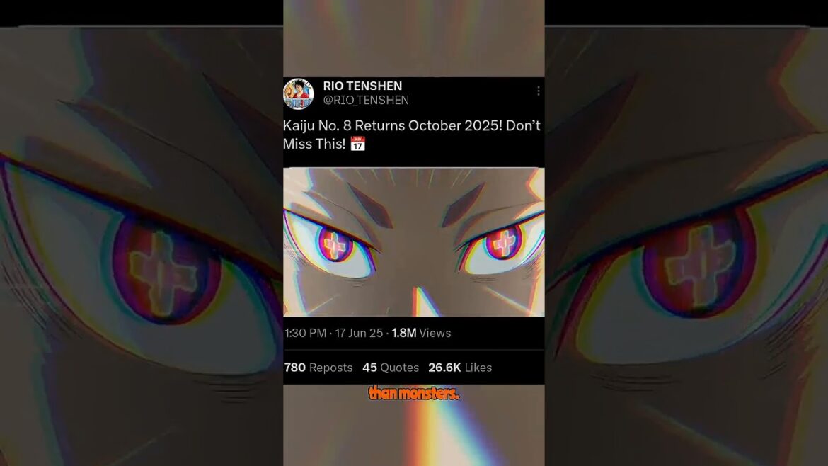 Kaiju No. 8 Returns October 2025! Don’t Miss This! 📅 #animeshorts #animeedit