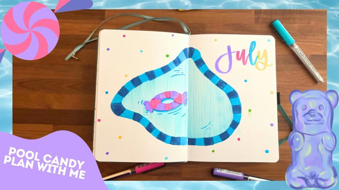 7月のプールキャンディバレットジャーナルプランを一緒に考えましょう🤿🍬 7月のプールキャンディバレットジャーナルプランを一緒に考えましょう🤿🍬
