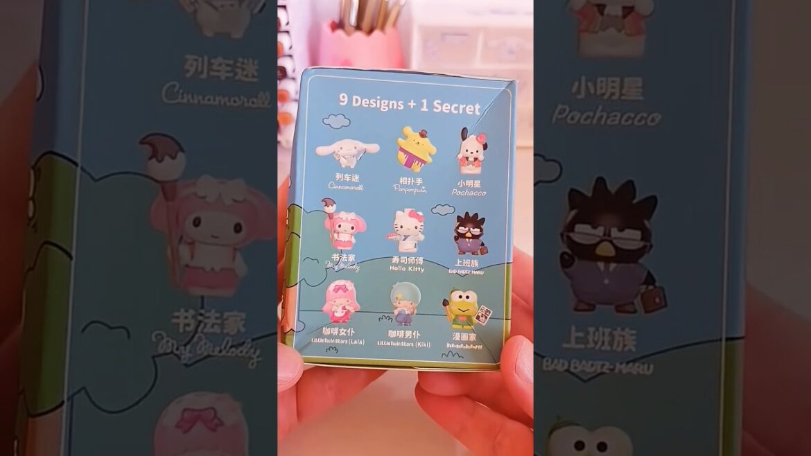 🎀 UP Town Day 🖌🎨 #sanrio #unboxing #blindbox #mymelody #cinnamoroll #kuromi #hellokitty #fyp #vlog