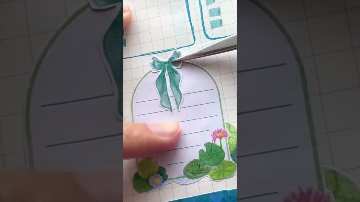 🦢６月最終週システム手帳・バレットジャーナル：スイレンが咲く池｜June weekly 4 bujo setup：Water Lily #手帳デコ #planwithme #shorts
