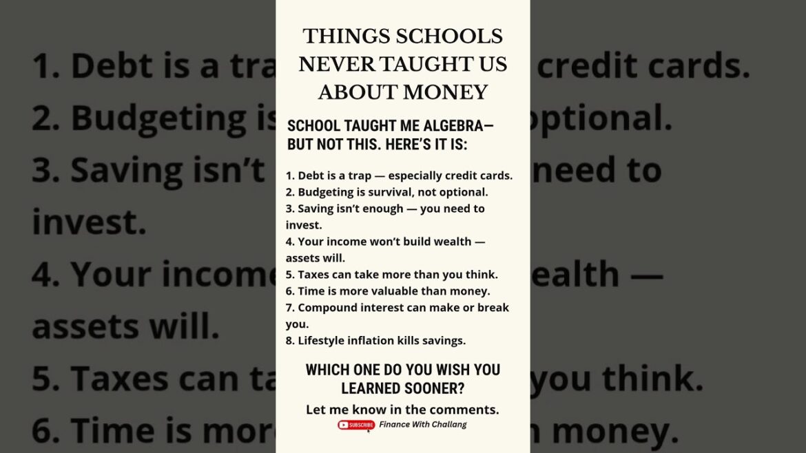 学校では決して教えてくれないお金に関すること #shorts #FinanceWithChallang