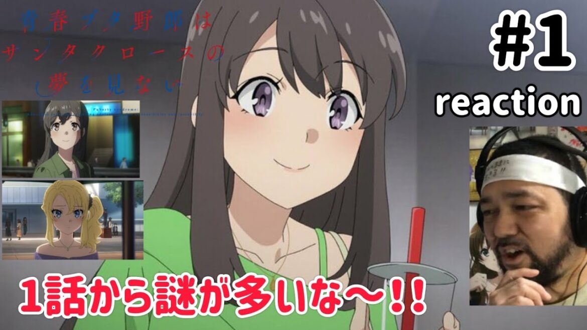 青春ブタ野郎はサンタクロースの夢を見ない 1話 リアクション 【色々謎が多いな〜これは！】 Rascal Does not Dream of Santa Claus ep1 reaction 同時視聴