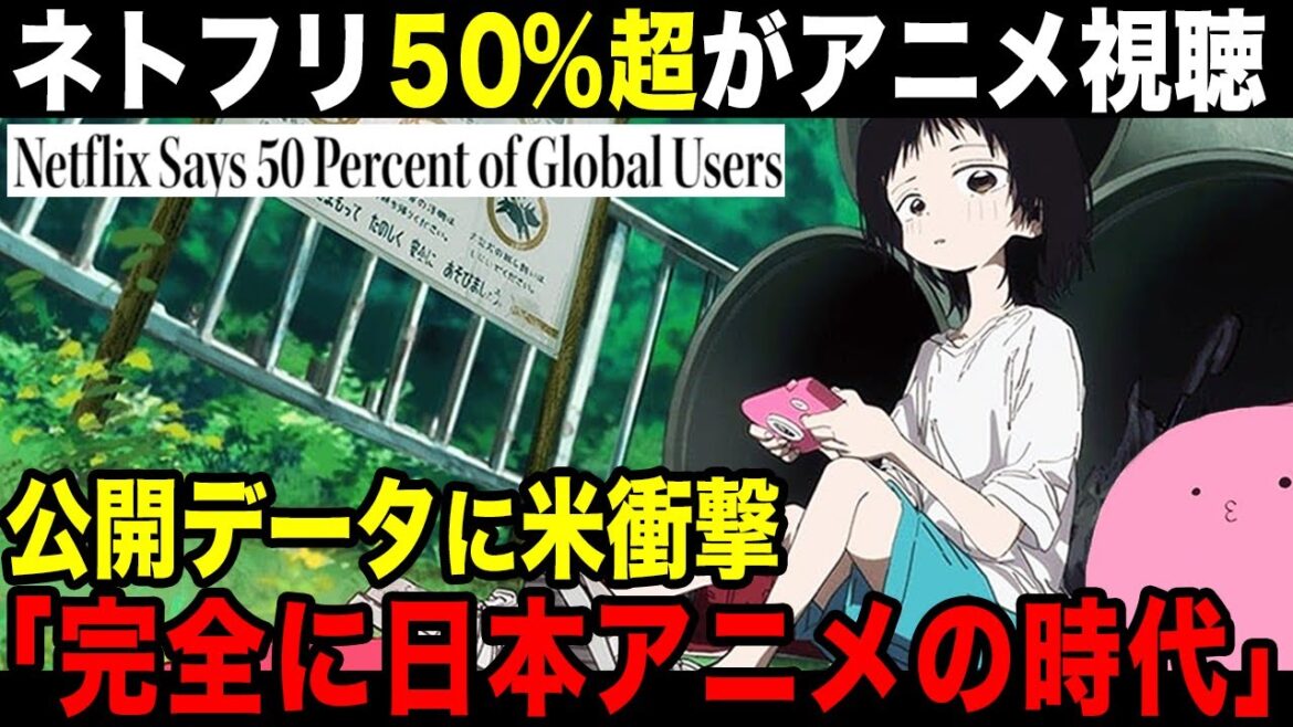 【海外の反応】Netflixが公開、世界ユーザの50%超がアニメ視聴「もう日本には追いつけない」