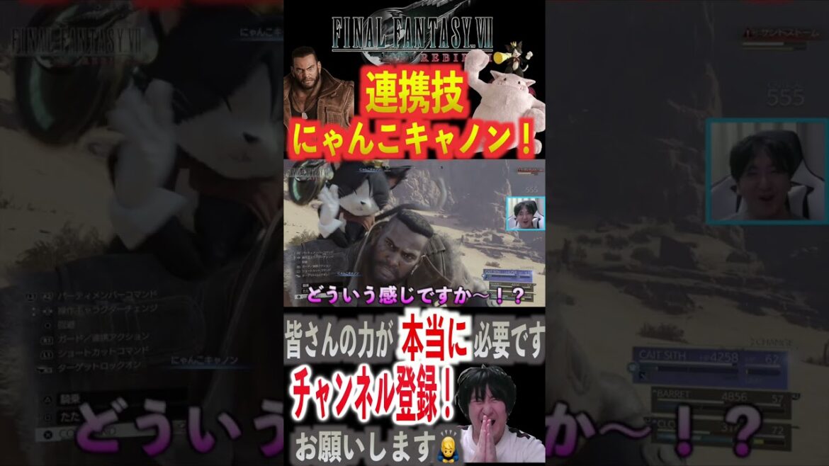 連携技「にゃんこキャノン」(バレット、ケット・シー)【FF7リバース実況】 #ff7rebirth #FF7リバース 連携技「にゃんこキャノン」(バレット、ケット・シー)【FF7リバース実況】 #ff7rebirth #FF7リバース
