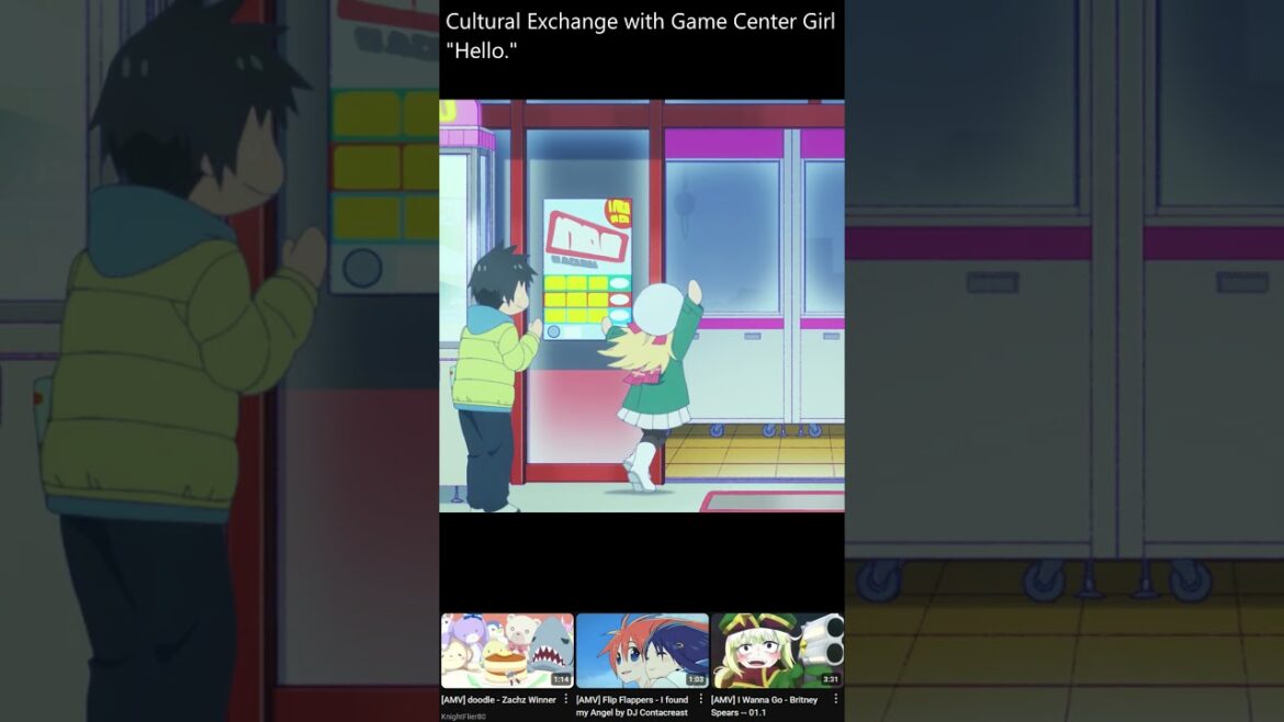 "Hello." - Cultural Exchange with Game Center Girl [anime] clip