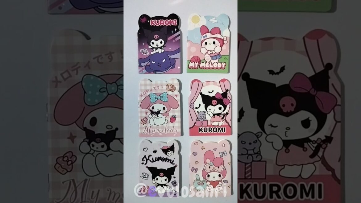 cutest kawaii my melody and kuromi mini notebooks stationery items school supplies #mymelody #kuromi