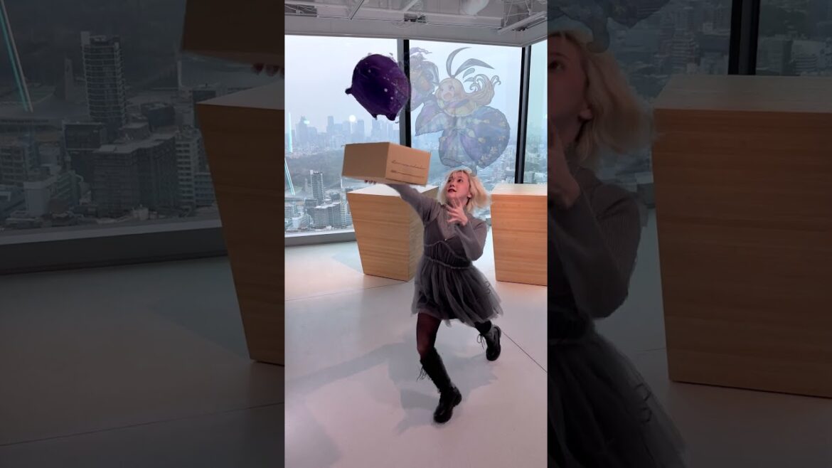 転んだらモンストポーズになっちゃった