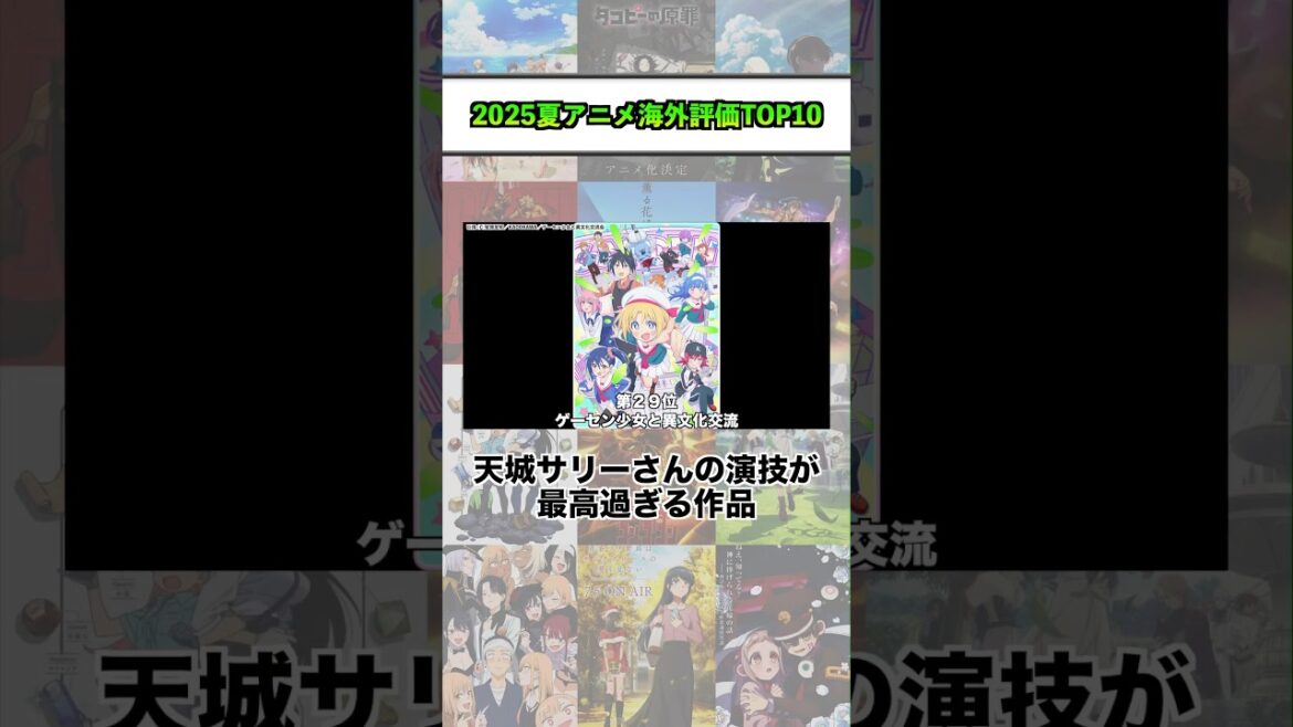 2025夏アニメ海外評価『ゲーセン少女と異文化交流』 #shorts #アニメ #2025夏アニメ
