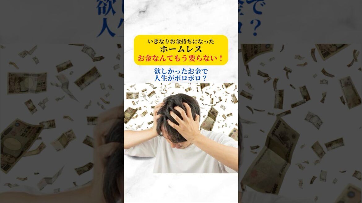 いきなりお金持ちになったホームレス。お金なんてもう要らない！欲しかったお金で人生がボロボロ？　#お金 #ホームレス #お金持ち #お金の使い方