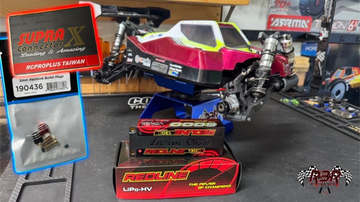 Losi 8ight-XE | バレットコネクタの取り付け