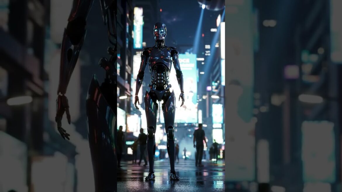 #subscribe  Robot Family Ad in Cyberpunk City  #keşfet #robot #animation #ai #speakpug #space