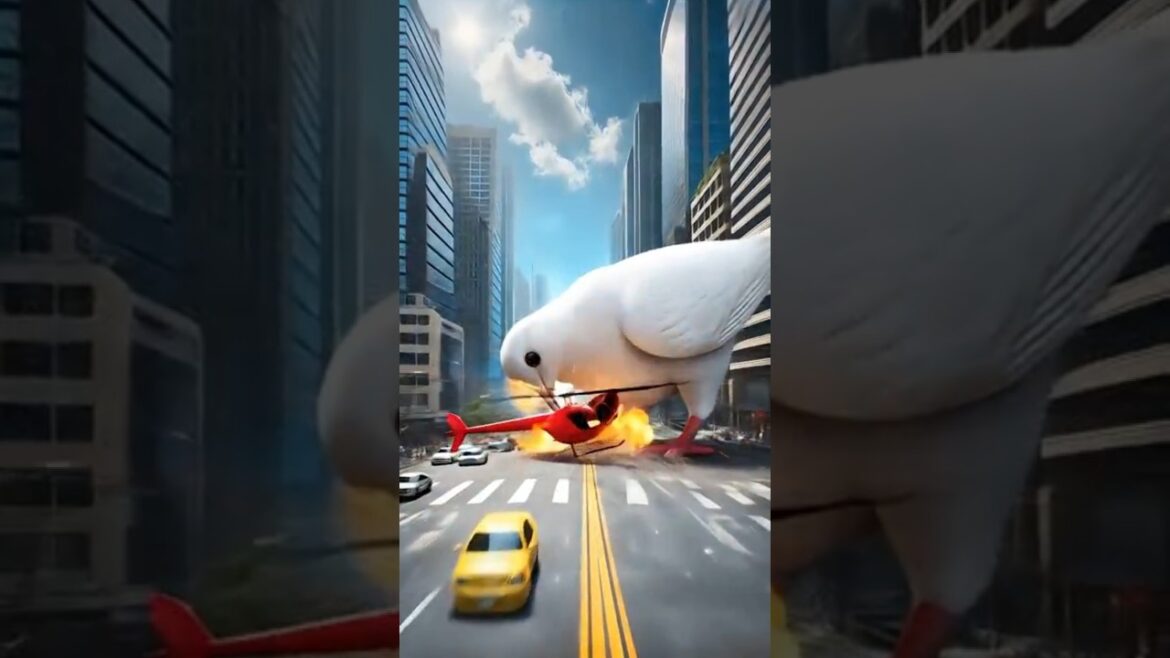 Giant Pigeon Destroys Entire City 🕊️😱 | Epic Destruction Story #pigeon #city #youtubeshorts