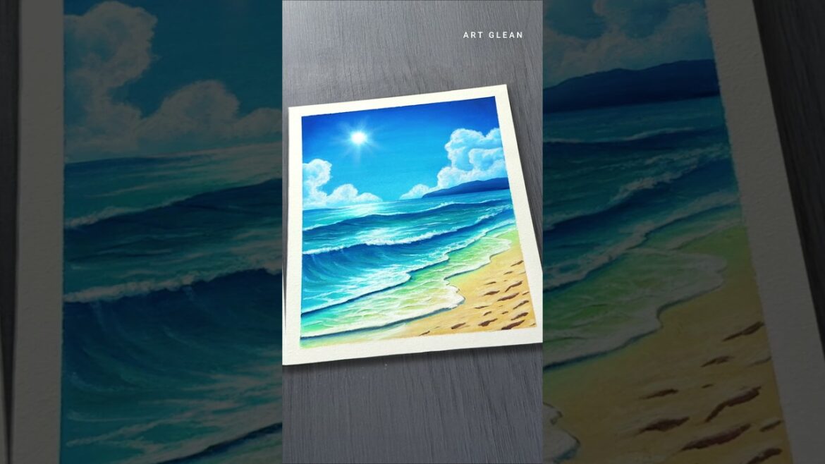 Easy Sea Beach Pastel Drawing #shortsfeed #shorts Easy Sea Beach Pastel Drawing #shortsfeed #shorts