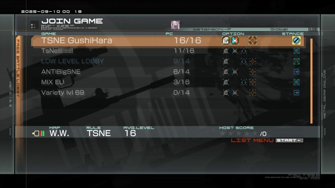 MGO2PC2025.9.9 表示0.850倍縮小プレイ　1440ｐ視点移動は少ないよ