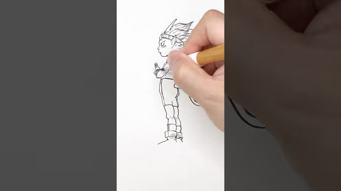 王子描いてみた#サンドランド #イラスト #一発描き #タイムラプス #漫画 #drawing #art #pen