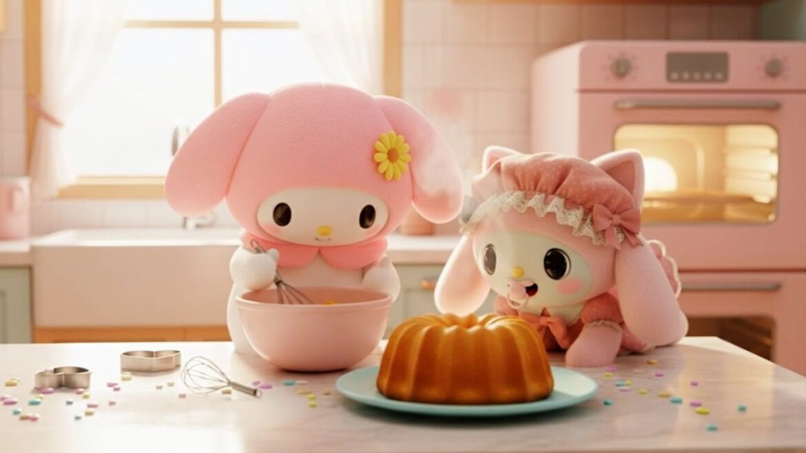 Melody: A Cake Disaster With Cute Baby Melody! | Kuromi クロミ My Melody マイメロ Animations