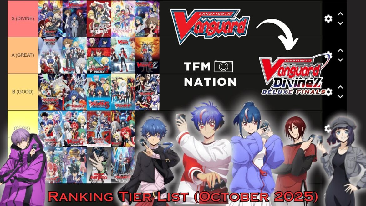 RANKING ALL OF CARDFIGHT!! VANGUARD ANIME SERIES! OCTOBER 2025 UPDATE (DIVINEZ DELUXE FINALS)