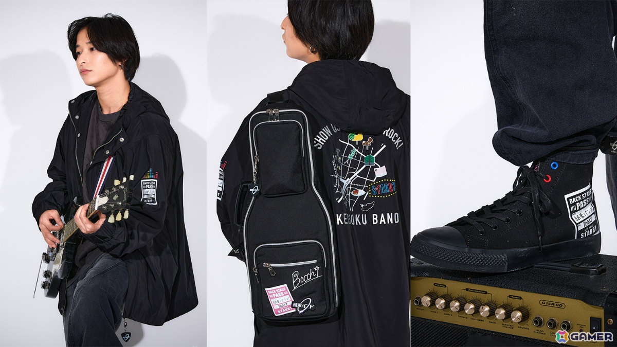 アニメ「ぼっち・ざ・ろっく!」ギターケース風ボディバッグや下北沢の地図をイメージしたアウター、ぼっちのサイン入りスニーカーが登場の画像