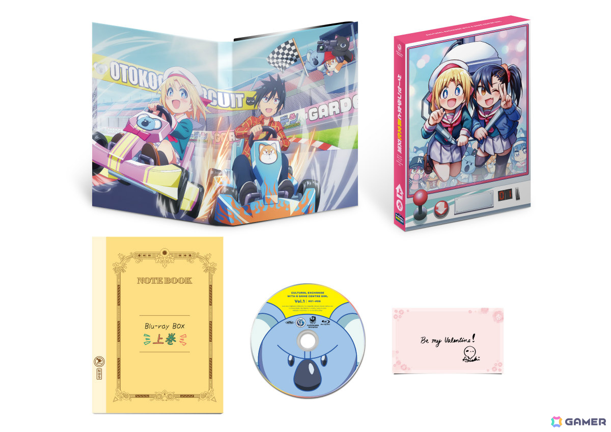 TVアニメ「ゲーセン少女と異文化交流」Blu-ray BOX上巻の展開図＆下巻のアウターケースイラストが公開！の画像