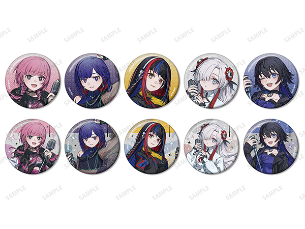 カジュアルロックver. トレーディンググリッター缶バッジ(全10種)