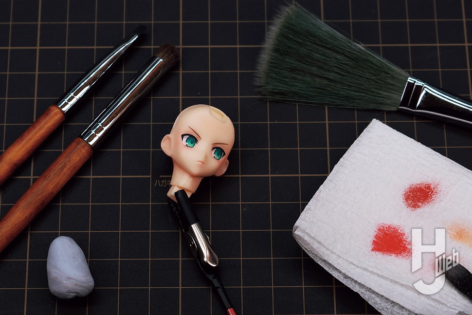 セイバー・リリィ～全て遠き理想郷（アヴァロン）～の作例のフェイスパーツ塗装時の画像