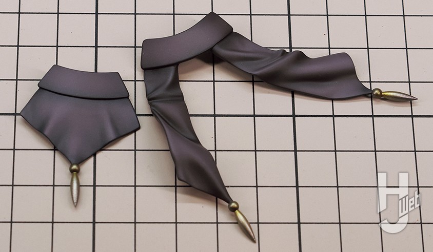 セイバー・リリィ～全て遠き理想郷（アヴァロン）～の作例の装飾布の塗装時の画像