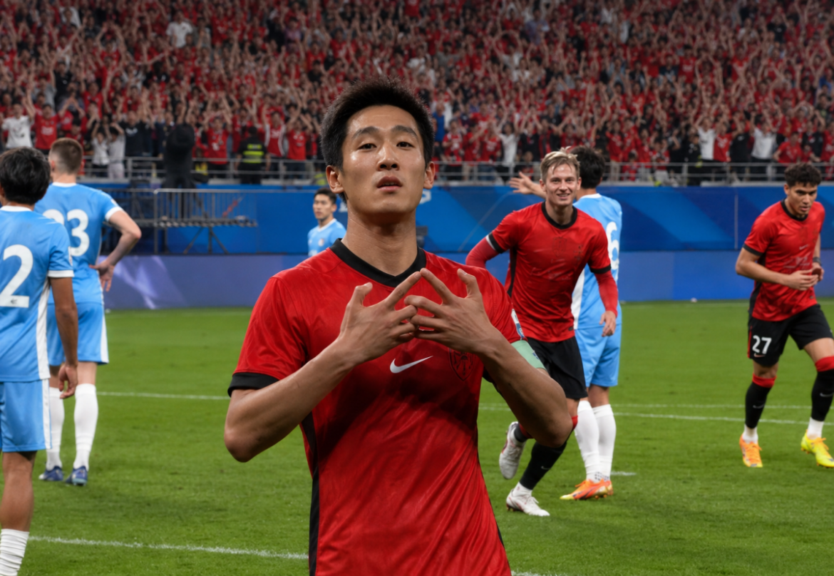 <サッカー>中国代表選手、ゴール後に日本アニメのポーズ披露 <サッカー>中国代表選手、ゴール後に日本アニメのポーズ披露