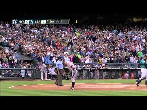 7/23/2012 ヤンキースイチロー初打席でスタンディングオベーション