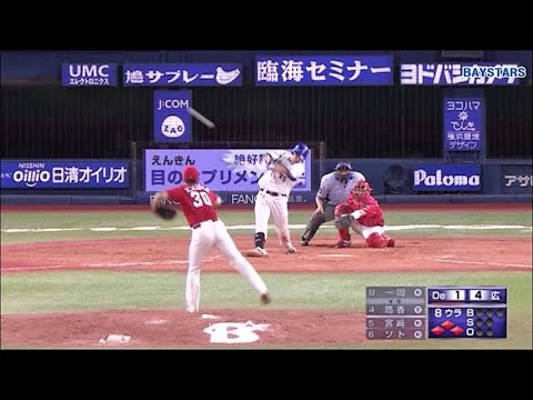 【ベイスターズファン現実逃避用】　横浜DeNAベイスターズ　筒香嘉智選手・宮崎敏郎選手・N.ソト選手　3者連続ホームラン（2018.8.17）
