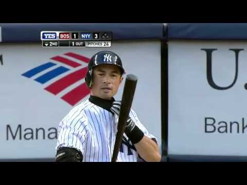 7/27/2012 イチローヤンキーススタジアム初打席でオベーション