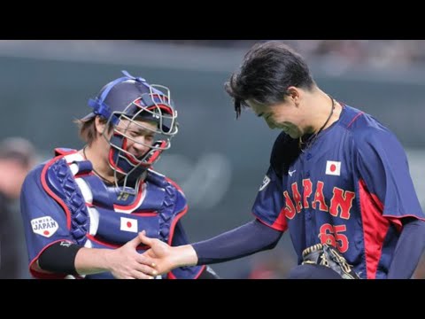 【侍ジャパン】セットアッパー候補・湯浅京己が国際試合初登板　ピンチ招きヒヤヒヤの１回無失点　侍ジャパン対オーストラリア　WBC2023強化試合