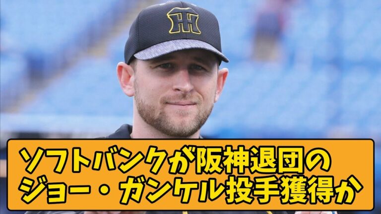 【2chスレ】ソフトバンクが阪神退団のジョー・ガンケル投手の獲得へ動く【阪神タイガース】