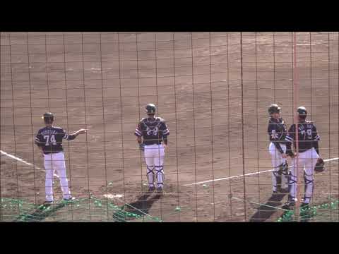 ソフトバンクホークス内野手＝野村大樹、川原田純平、野村勇、三森大貴、正木智也、牧原巧汰、谷川原健太、海野隆司、渡邉陸選手のシートノック / ノッカー：松山秀明コーチ
