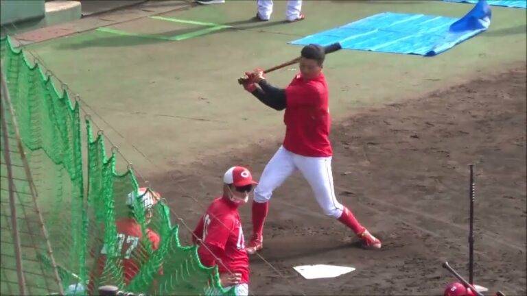 大盛穂選手（広島カープ・静岡産業大卒）の連続トスバッティング　～秋季日南キャンプ2022～