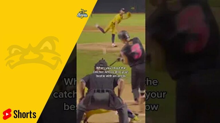 Savannah Bananas Pitcher and Catcher Strikeout Celebration