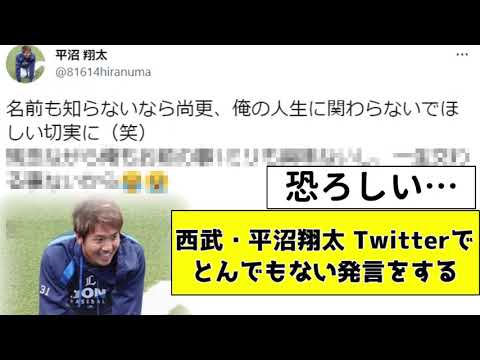 【正論】西武・平沼翔太 Twitterで誹謗中傷をしてきたアンチにとんでもない発言をする 【なんJ反応】【プロ野球反応集】【2chスレ】【1分動画】【5chスレ】