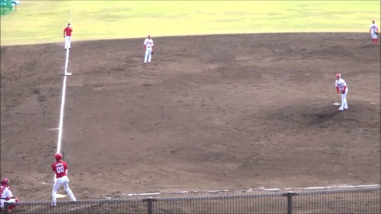 島内颯太郎投手 vs 木下元秀 → 磯村嘉孝 → 曽根海成 → 韮澤雄也選手（4回）・羽月隆太郎 → 中村健人 → 堂林翔太選手（5回）～広島東洋カープ、日南秋季キャンプ2022・紅白戦～
