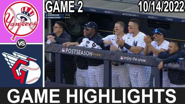 ニューヨーク ヤンキース vs クリーブランド ガーディアンズ (10/14/22) ALDS ゲーム 2 ハイライト 8&9 |  MLB ハイライト 2022