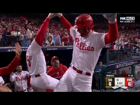 フィリーズ ホスキンスが同点弾含む2発のホームラン！ リーグ優勝決定シリーズ
