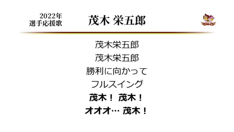 東北楽天ゴールデンイーグルス 茂木栄五郎 応援歌 ('19作) [MIDI]
