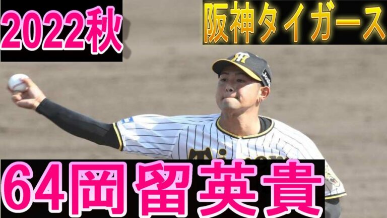 ブレイクの予感64岡留英貴2022秋 投球シーン岡田新生阪神タイガース