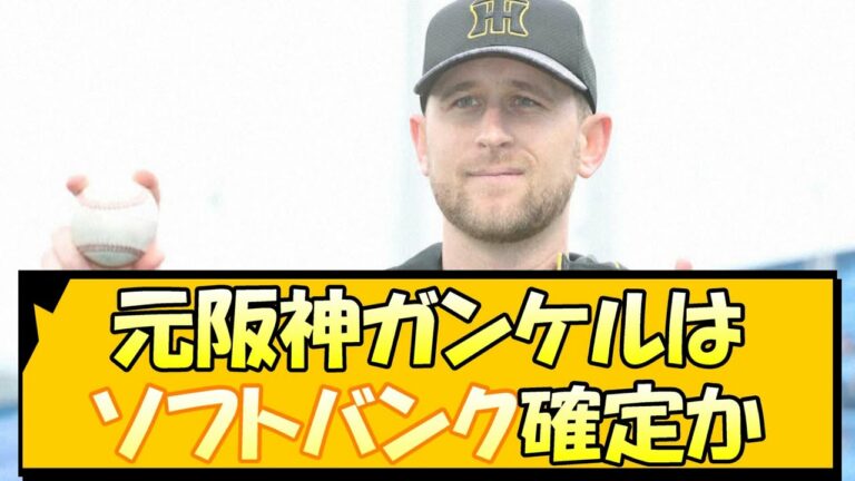 元阪神ガンケルはソフトバンク確定か【なんJ 反応 まとめ】【プロ野球ニュース】
