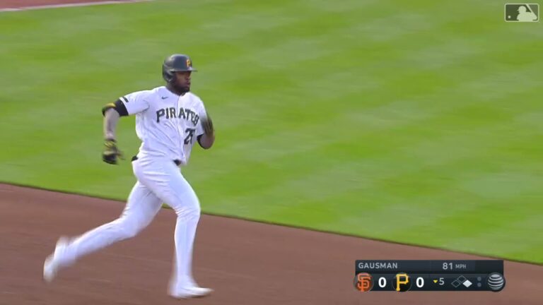 [MLB] パイレーツ ポランコ シフトの間を破るツーベース！
