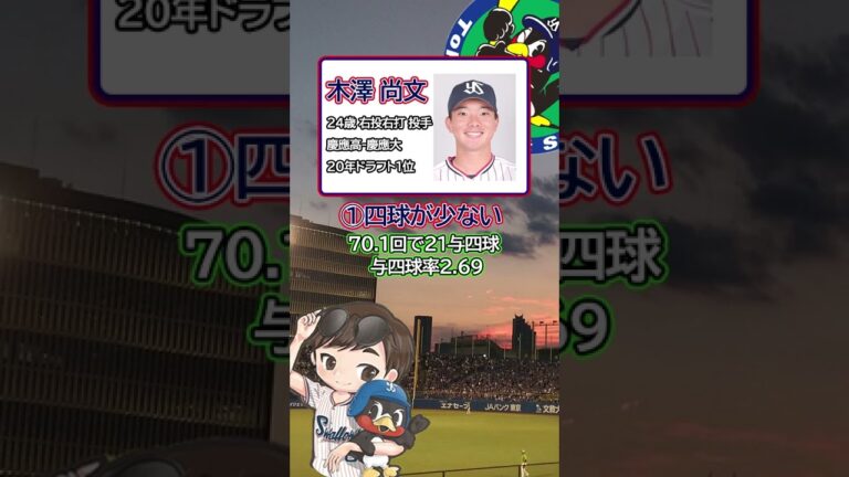 9割の人は知らない、木澤投手の隠れた投手３選【ヤクルトスワローズ】#Shorts