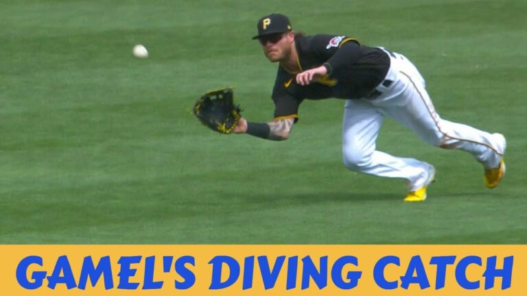MLB / Pirates Ben Gamel's outstanding diving catch to steal base hit   #shorts #bengamelcatch  #fyp