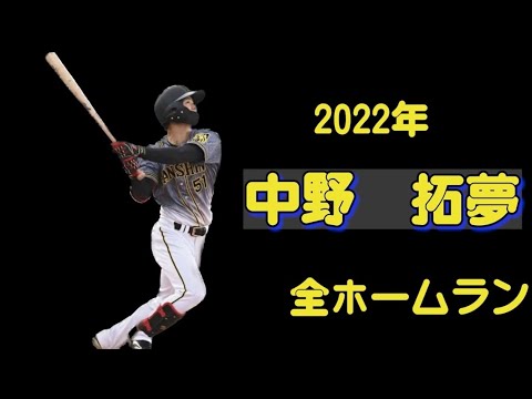中野拓夢2022年全ホームラン