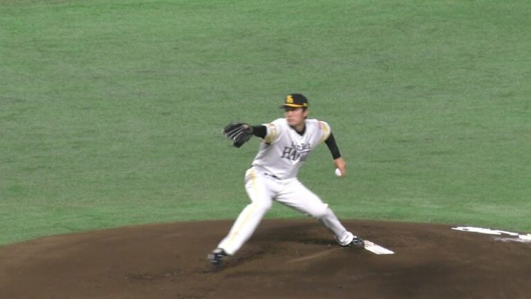 スロー映像)ホークス 和田毅 投球フォーム 2016.3.29