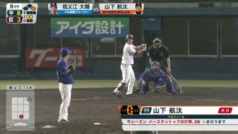 【巨人】山下航汰 プロ初ヒット
