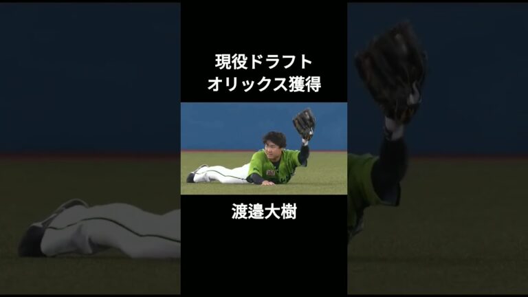 オリックス獲得 渡邉大樹 #現役ドラフト #buffaloes #ヤクルトスワローズ